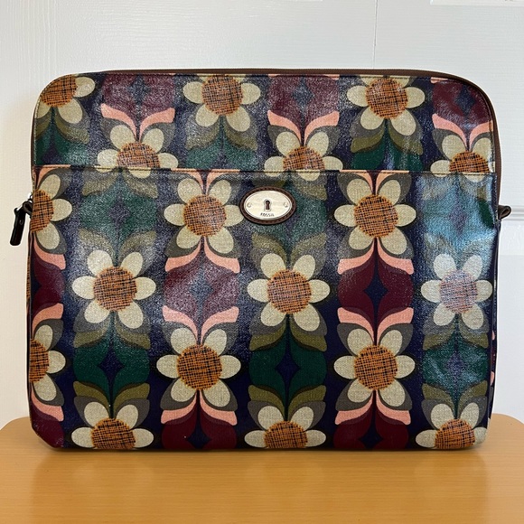 Fossil Accessories Fossil Keyper Floral Coated Canvas Padded Laptop